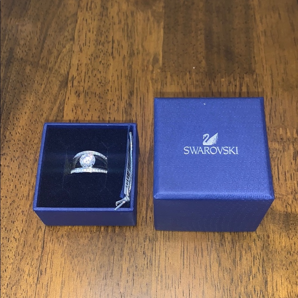Swarovski Crystal Silver Ring